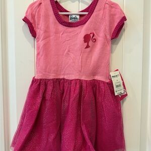 Barbie Pink Glitter Kids Dress